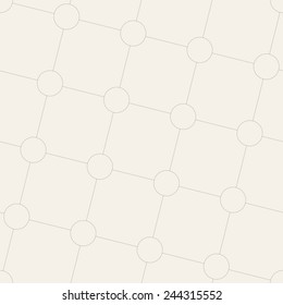 Vector seamless pattern. Modern stylish texture. Repeating geometric tiles with linear rotated rhombuses and rings in nodes