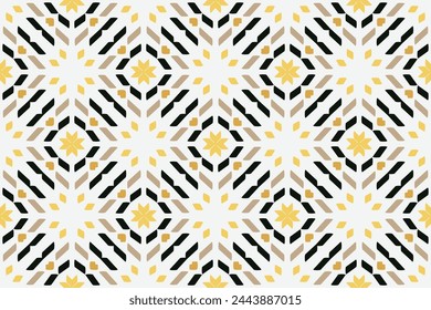 Vector seamless pattern. Modern stylish texture. Repeating geometric tiles with vintage style