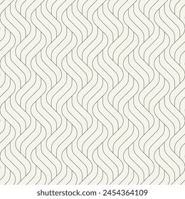 Vector seamless pattern. Modern stylish line texture. Geometric striped ornament. Monochrome linear braids.