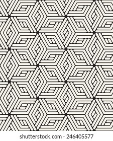 Vector seamless pattern. Modern stylish texture. Repeating geometric tiles with hexagonal elements