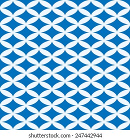 Vector seamless pattern. Modern stylish texture in blue tones. Repeating geometric tiles with rhombuses