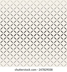 Vector seamless pattern. Modern stylish texture. Repeating geometric tiles. Halftone square grid with thickness which decreases towards the center
