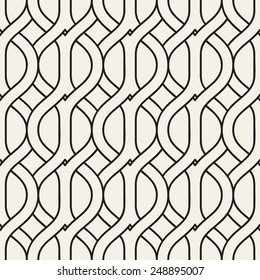 Vector seamless pattern. Modern stylish texture. Repeating geometric background with interlaced grids