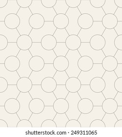 Vector seamless pattern. Modern stylish texture. Repeating geometric tiles with linear triangles and circles
