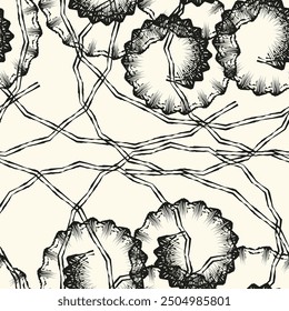 Vector seamless pattern. Modern stylish abstract texture. Repeating geometric tiles from striped elements