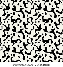 Vector seamless pattern. Modern stylish texture with smooth natural maze. Repeating abstract tileable background. Compound organic shapes. Trendy abstract surface design.