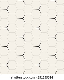 Vector seamless pattern. Modern stylish texture. Repeating geometric background with fine hexagonal grid. Stars in nodes