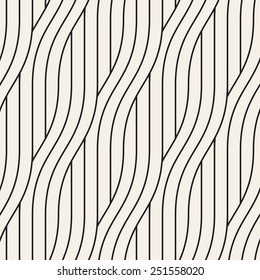 Vector seamless pattern. Modern stylish texture. Geometric striped ornament. Monochrome linear braids