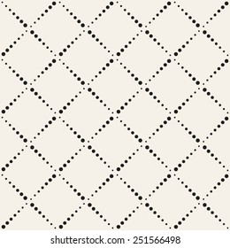 Vector seamless pattern. Modern stylish texture. Repeating geometric tiles with dotted squares