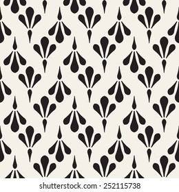 Vector seamless pattern. Modern stylish texture. Repeating abstract background. Floral print with stylized buds
