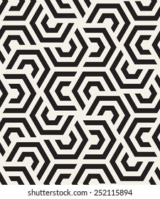 Vector seamless pattern  Modern stylish texture  Repeating geometric tiles and hexagonal elements