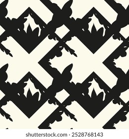 Vector seamless pattern. Modern stylish texture. Repeating geometric tiles with bold squares.