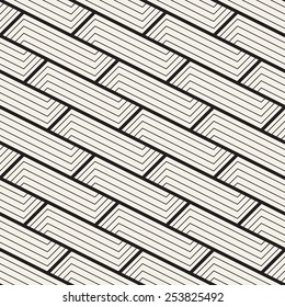 Vector seamless pattern. Modern stylish texture. Geometric striped ornament. Monochrome linear grid