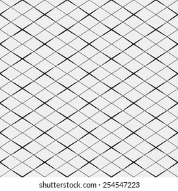 Vector seamless pattern. Modern stylish minimalistic monochrome texture. Repeating geometric tiles of rhombuses or triangles