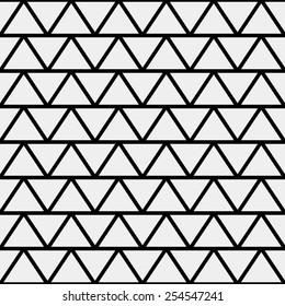 Vector seamless pattern. Modern stylish minimalistic monochrome texture. Repeating geometric tiles of rhombuses or triangles