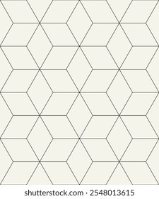 Vector seamless pattern. Modern stylish texture. Repeating geometric tiles with linear grid. Thin monochrome trellis. Trendy graphic design. Can be used as swatch for illustrator.