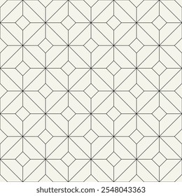 Vector seamless pattern. Modern stylish texture. Repeating geometric tiles. Thin linear square elements. Simple linear basic swatch.