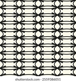 Vector seamless pattern. Modern stylish abstract texture. Repeating geometric tiles from striped elements
