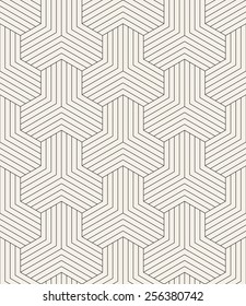 Vector seamless pattern. Modern stylish texture. Repeating geometric tiles with hexagonal elements