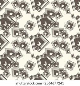 Vector seamless pattern. Modern stylish abstract texture. Repeating geometric tiles from striped elements