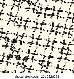 Vector seamless pattern. Modern stylish texture. Endless abstract mesh. Hand drawn background