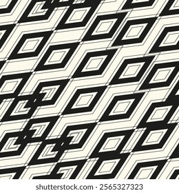 Vector seamless pattern. Modern, stylish texture. Repeating geometric tiles with interlocking rhombuses