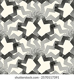 Vector seamless pattern. Modern stylish texture. Repeating geometric tiles with linear hexagonal grid. Thin monochrome halves of hexagons. Trendy graphic design. Can be used as swatch for illustrator.