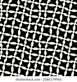 Vector seamless pattern. Modern stylish texture with smooth natural quadrilateral smooth elements. Repeating abstract tileable background. Organic bloated shapes. Trendy abstract surface design.