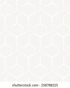 Vector seamless pattern. Modern stylish texture. Repeating geometric tiles. Striped subtle grid with hexagonal yin yang. Contemporary graphic design.