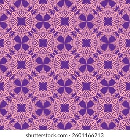Vector seamless pattern. Modern stylish texture in pink purple shades. Repeating geometric background. For prints on fabrics, covers, walls in interior design