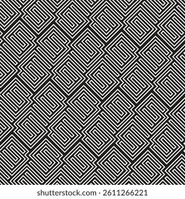 Vector seamless pattern. Modern stylish texture. Repeating geometric background. Linear graphic design