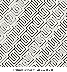 Vector seamless pattern. Modern stylish texture. Repeating geometric background. Linear graphic design