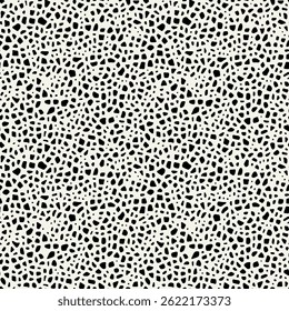 Vector seamless pattern. Modern stylish terrazzo texture. Repeating abstract background. Monochrome smooth trellis. Contemporary graphic design.