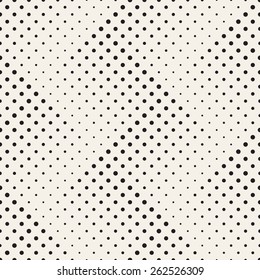 Vector seamless pattern. Modern stylish texture. Repeating geometric tiles with dotted zigzag. Monochrome background with halftone effect. Contemporary graphic design.