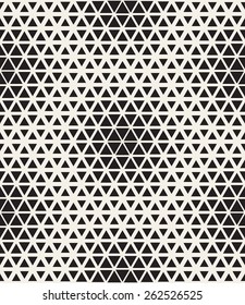 Vector seamless pattern. Modern stylish texture. Repeating geometric tiles from triangles. Monochrome grid with changing thickness