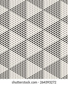 Vector seamless pattern. Modern stylish texture. Repeating geometric tiles with dotted triangles. Regular hipster background. Small triangles form triangular minimalistic ornament.