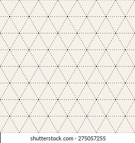 Vector seamless pattern. Modern stylish texture. Repeating geometric tiles with dotted triangles. Modern simple graphic design. Hipster trendy print.