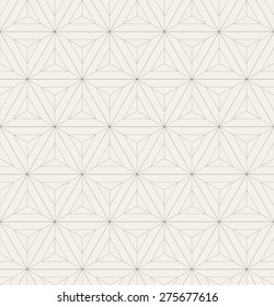 Vector seamless pattern. Modern stylish texture. Repeating geometric tiles with linear triangles. Contemporary graphic design. Simple hipster background.