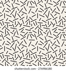 Vector Seamless Pattern. Modern Stylish Texture. Repeating Abstract Background With Chaotic Strokes. Trendy Hipster Print.