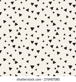 Vector seamless pattern. Modern stylish texture. Repeating geometric tiles. Simple structure with triangles. Hipster hand made print. Trendy graphic design.