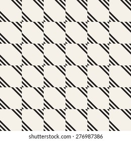 Vector seamless pattern. Modern stylish texture. Repeating geometric tiles with striped triangles. Monochrome hipster print. Contemporary graphic design.