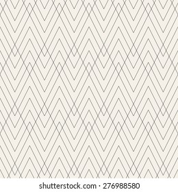 Vector seamless pattern. Modern stylish texture. Geometric ornament with linear rhombuses. Linear hipster background.