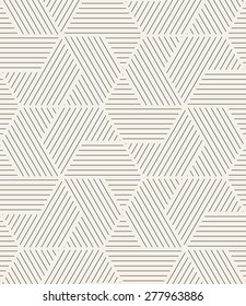 Vector seamless pattern. Modern stylish texture. Repeating geometric tiles with striped triangles. Monochrome hipster print. Contemporary graphic design.