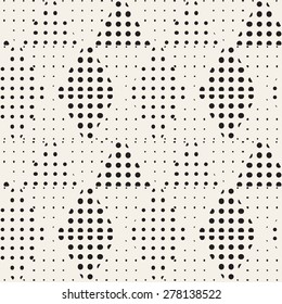 Vector seamless pattern. Modern stylish texture. Repeating geometric tiles with filled with dots triangles. Regular hipster background. 