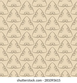 Vector seamless pattern. Modern stylish beige texture. Repeating geometric tiles
