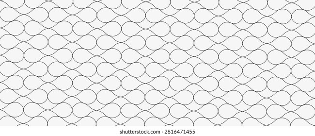Vector seamless pattern. Modern stylish texture. Repetition of geometric tiles with an abstract mesh of drops.