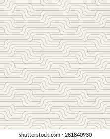 Vector seamless pattern. Modern stylish texture. Geometric striped background. Monochrome linear braids. Minimalistic graphic design.