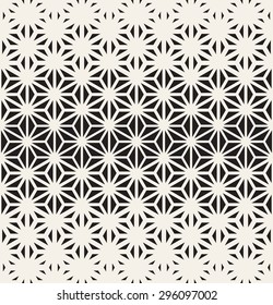 Vector seamless pattern. Modern stylish texture. Repeating geometric tiles from triangles. Monochrome grid with thickness which changes towards the center.