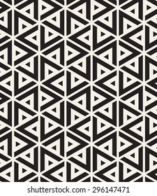 Vector seamless pattern. Modern stylish texture. Repeating geometric tiles with striped triangles.