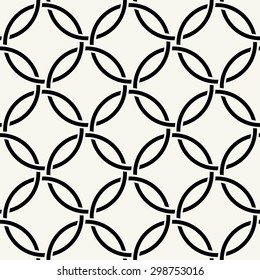 Vector seamless pattern. Modern stylish texture. Repeating intertwining cordage, ropes.